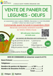 Panier de légumes / oeufs